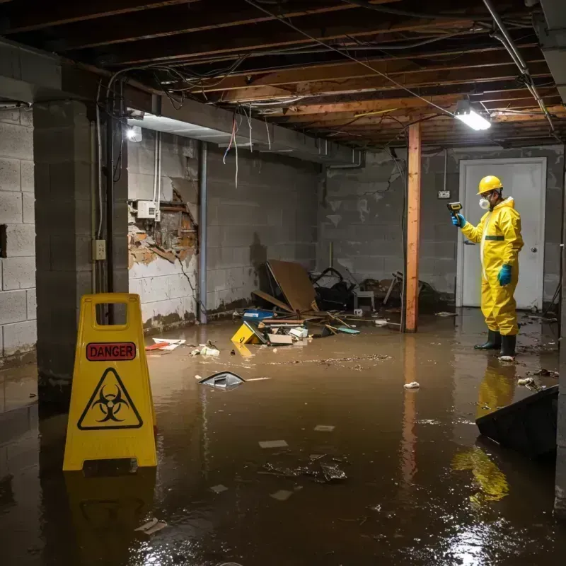 Flooded Basement Electrical Hazard in Ceredo, WV Property